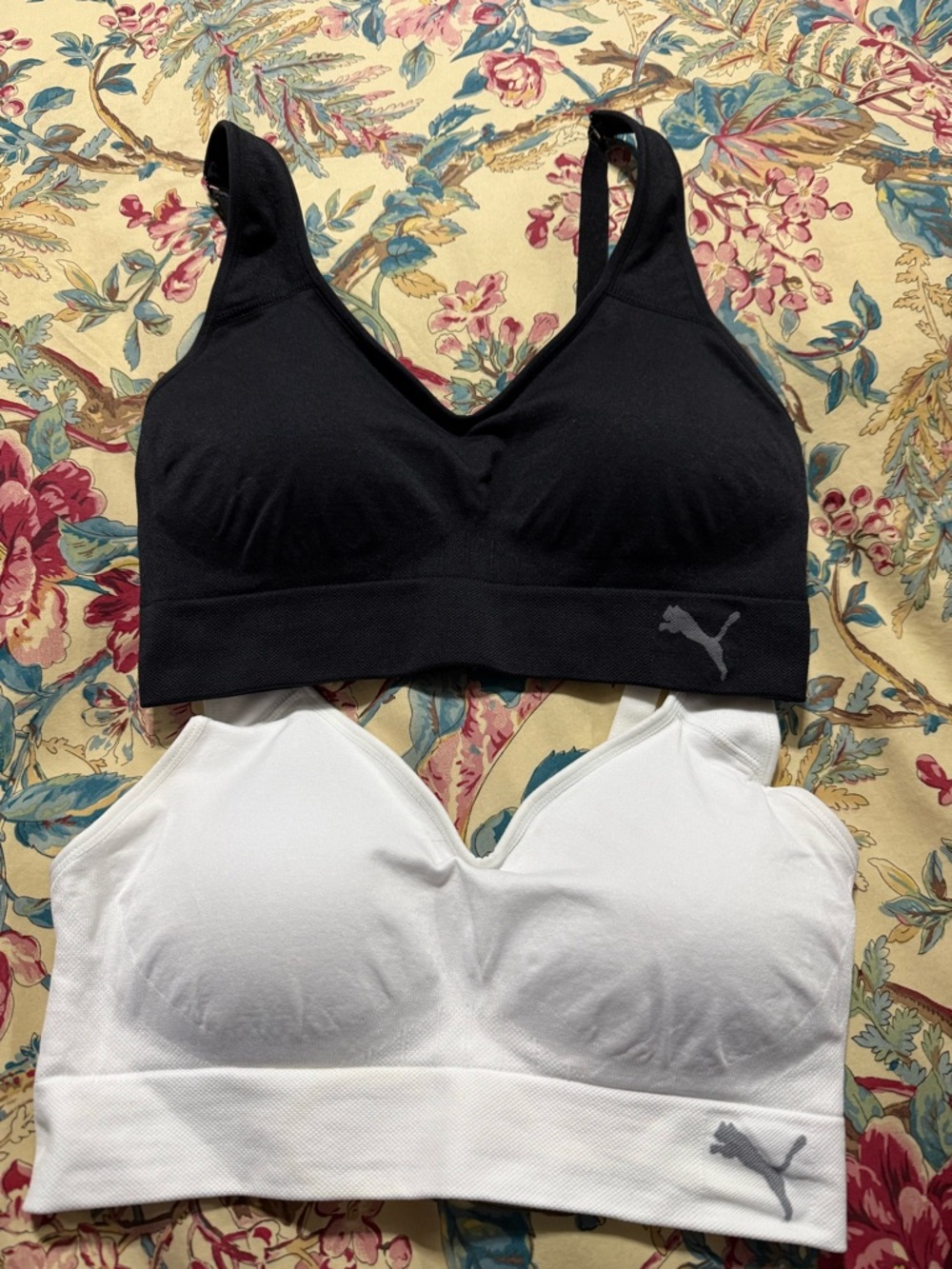 Puma Seamless Sports Bra Duo - Black & White